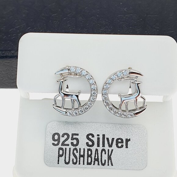 "925 sterling silver luxury CZ earrings for women/girls, Best for RJUS2226 - Picture 10 of 10